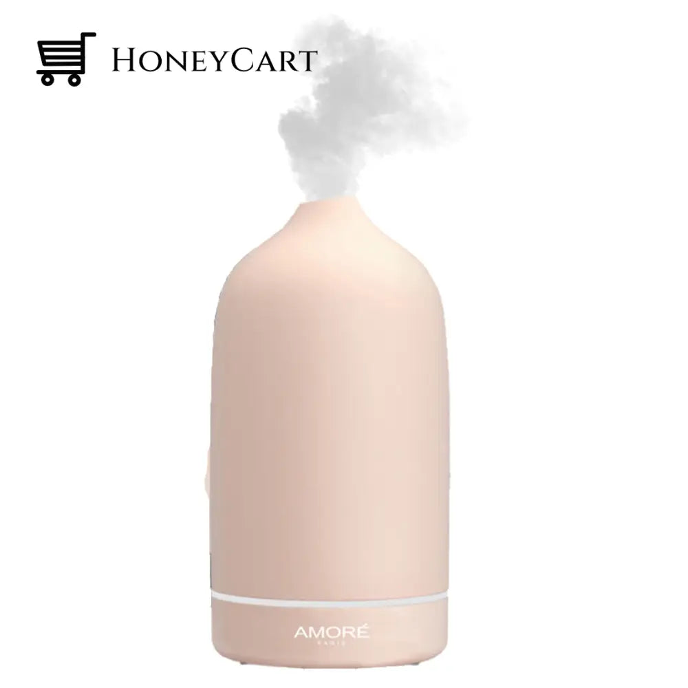 Ceramic Ultrasonic Aromatherapy Essential Oil Diffuser Pink Wellness