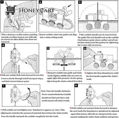 Chainsaw Chain Sharpening Jig