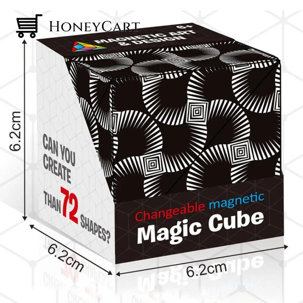 Changeable Magnetic 3D Magic Cube Black Space
