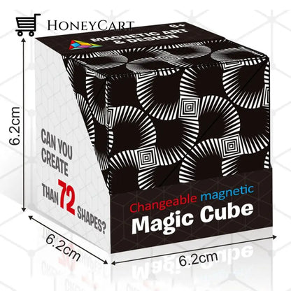 Changeable Magnetic 3D Magic Cube Black Space