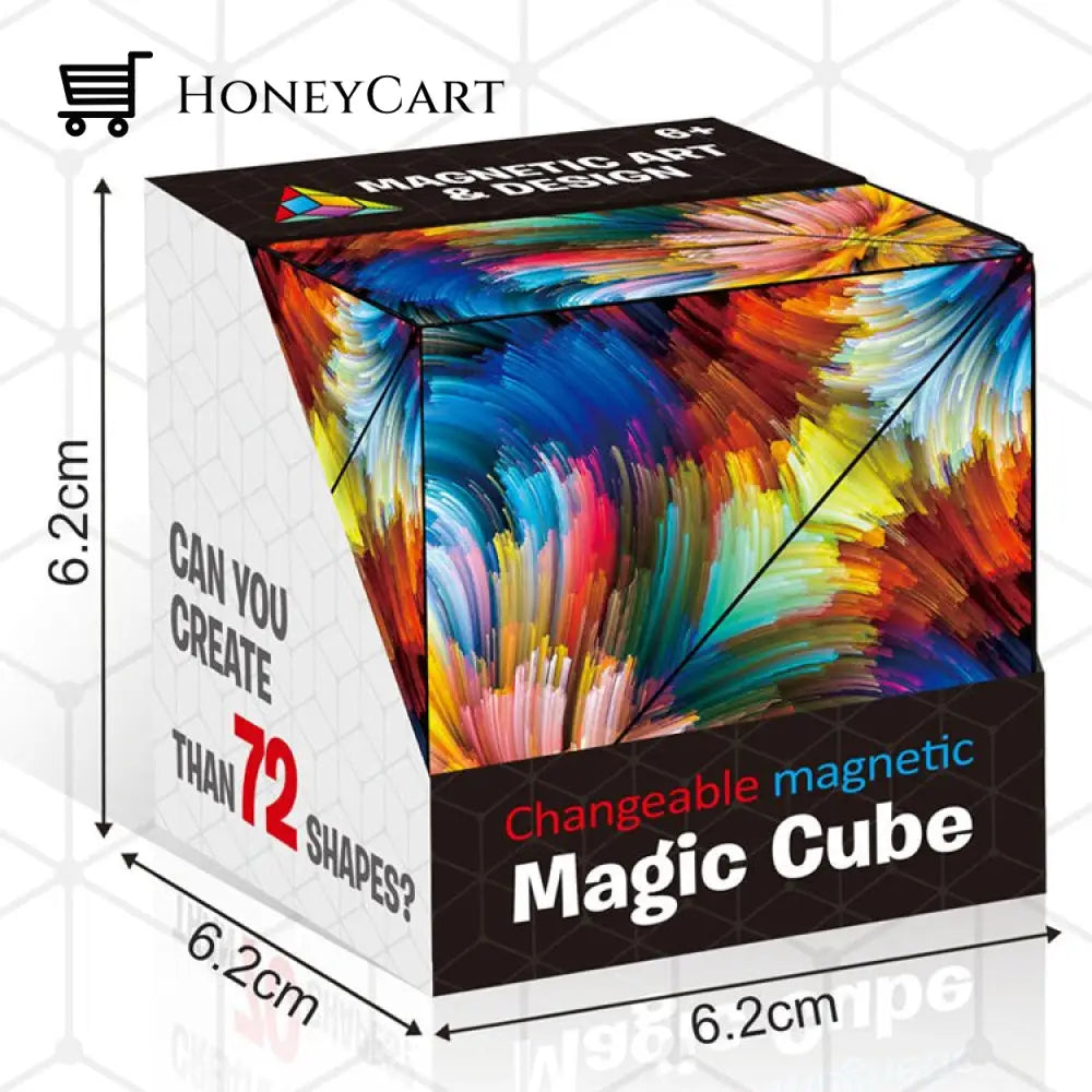 Changeable Magnetic 3D Magic Cube Rainbow