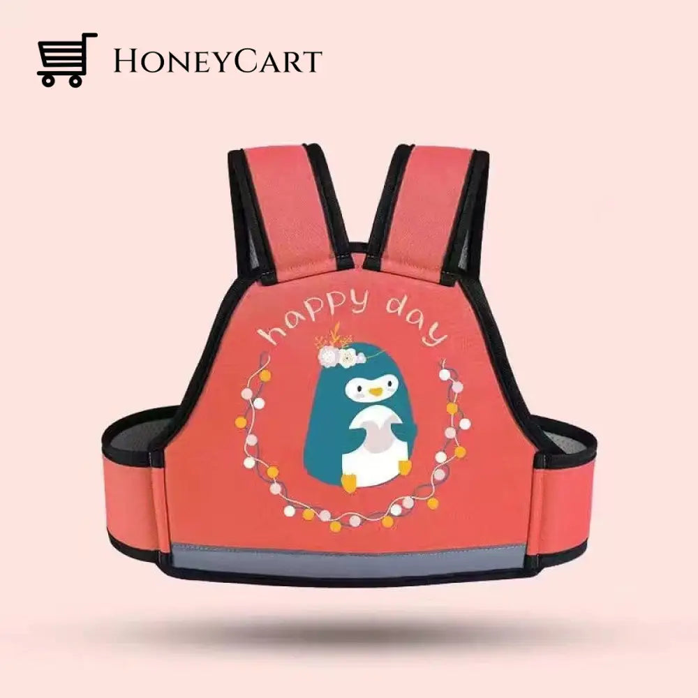 Child Safety Belt Cycling Harness Orange Penguin