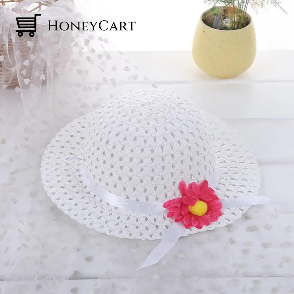 Childrens Summer Straw Hat And Bag Yellow-Hat 2