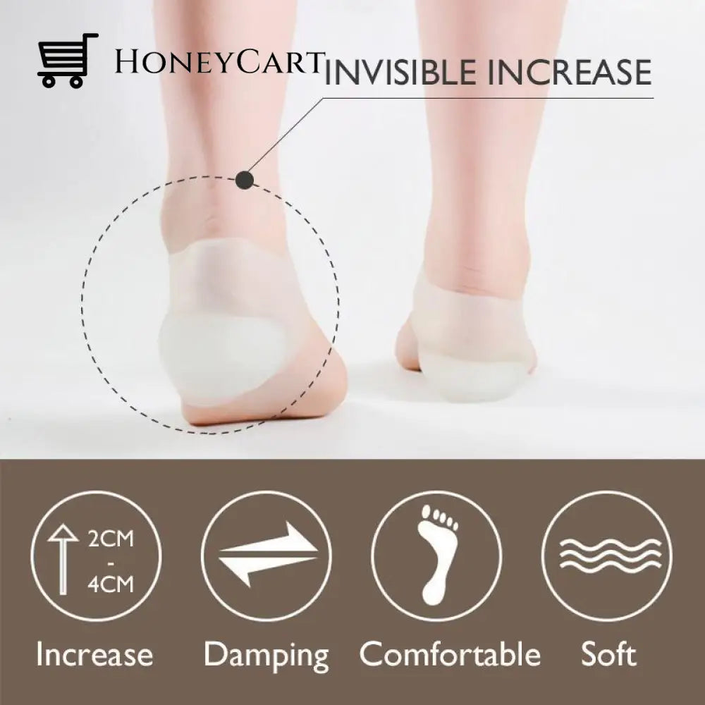 Choose My Bag Hot Unisex Invisible Height Increase Socks Heel Pads Bunion Socks