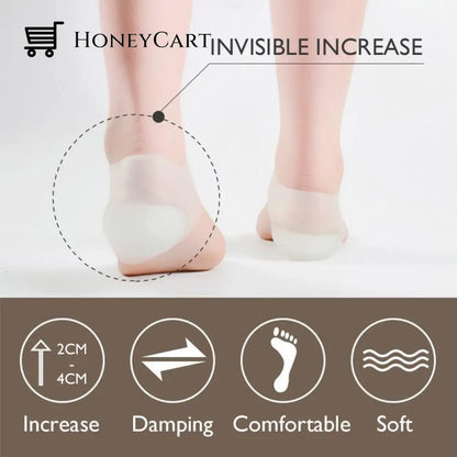 Choose My Bag Hot Unisex Invisible Height Increase Socks Heel Pads Bunion Socks