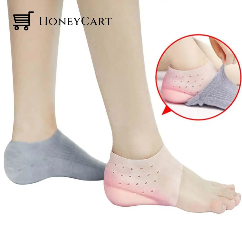 Choose My Bag Hot Unisex Invisible Height Increase Socks Heel Pads Pink / One Size Bunion Socks