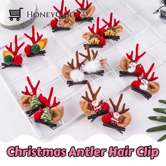 Christmas Antler Hair Clip1 Pair Beauty& Health