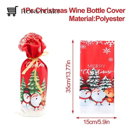 Christmas Decorations For Home Santa Claus Wine Bottle Cover Snowman 101-1