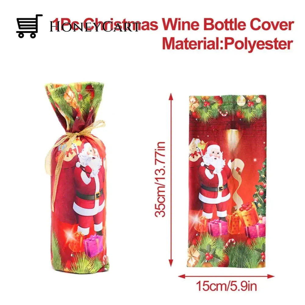 Christmas Decorations For Home Santa Claus Wine Bottle Cover Snowman 102-1