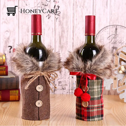 Christmas Decorations For Home Santa Claus Wine Bottle Cover Snowman
