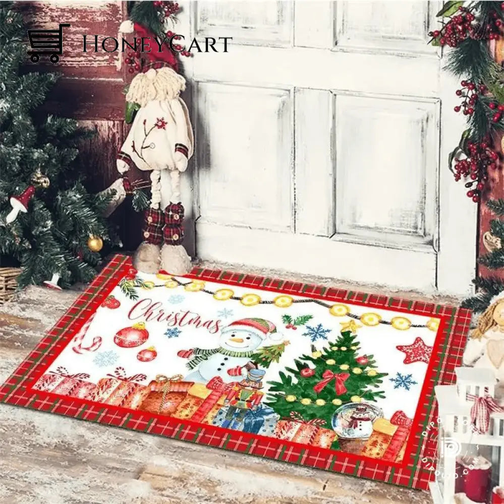 Christmas Floor Mat Entrance Doormat Bedroom Bath Toilet Anti Slip Carpet 2023 Color 13 Merry