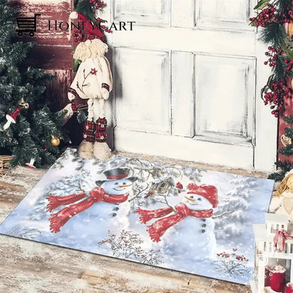 Christmas Floor Mat Entrance Doormat Bedroom Bath Toilet Anti Slip Carpet 2023 Color 4 Merry
