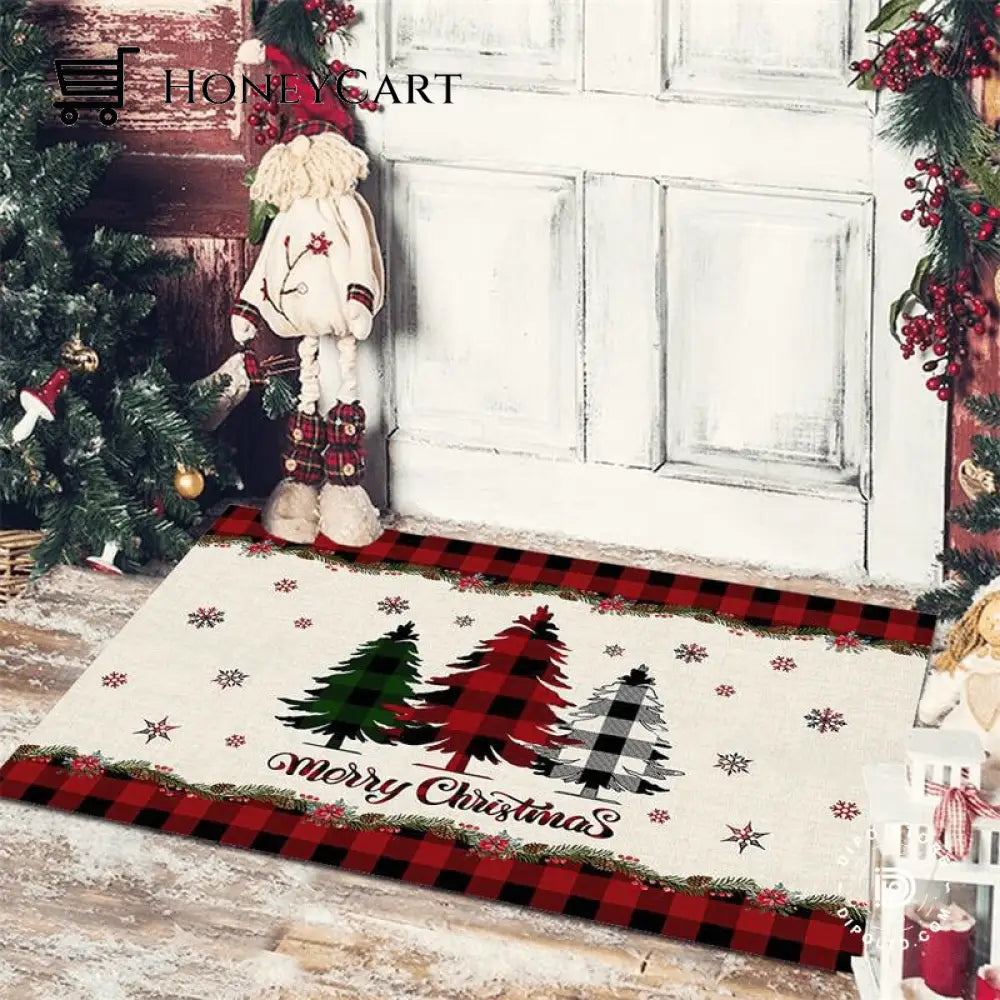 Christmas Floor Mat Entrance Doormat Bedroom Bath Toilet Anti Slip Carpet 2023 Color 5 Merry