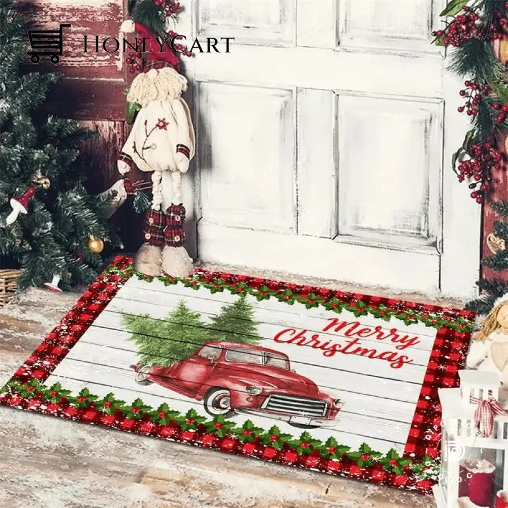Christmas Floor Mat Entrance Doormat Bedroom Bath Toilet Anti Slip Carpet 2023 Color 8 Merry