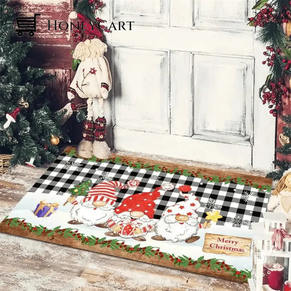 Christmas Floor Mat Entrance Doormat Bedroom Bath Toilet Anti Slip Carpet 2023 Color 9 Merry