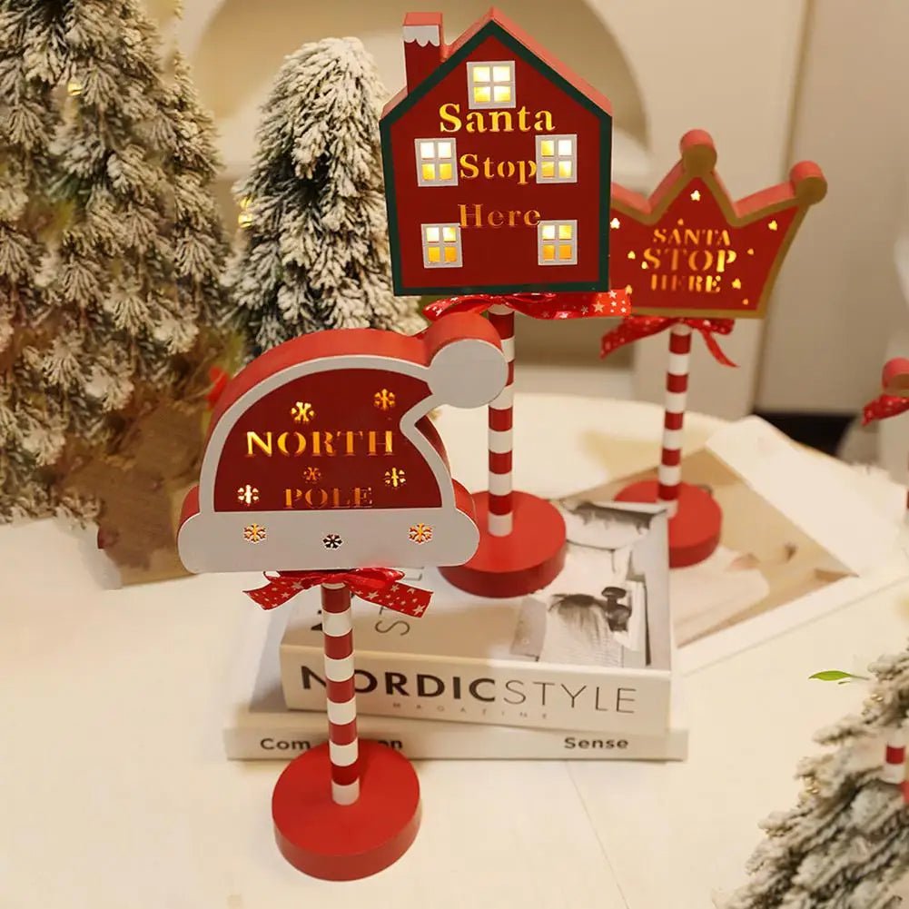 Christmas LED Wooden Desktop Sign Lights – Create a Festive Atmosphere for Your Holiday Celebrations!