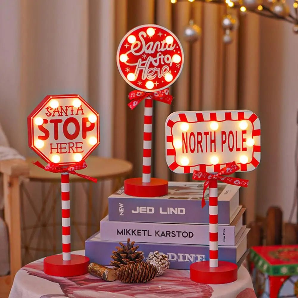 Christmas LED Wooden Desktop Sign Lights – Create a Festive Atmosphere for Your Holiday Celebrations!