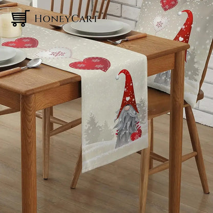 Christmas Snowflakes Gnome Linen Table Runners Dresser Scarves Decor