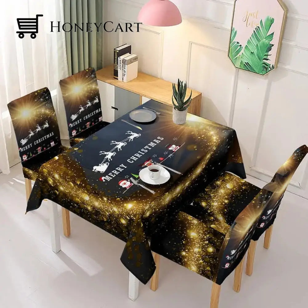 Christmas Tablecloth Chair Cover Decoration Reindeer / Single Tablecloth(140*180Cm)