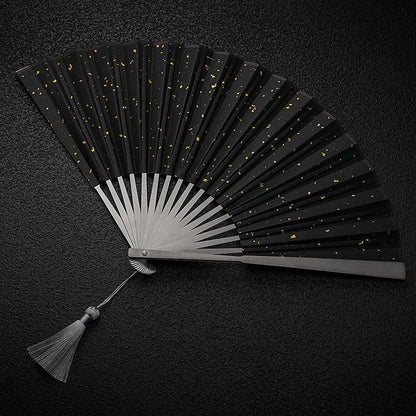 Cloud Titanium Folding Fan – Exquisite All-Titanium Alloy Kung Fu Tai Chi Fan for Self-Defense and Ancient Style Mastery