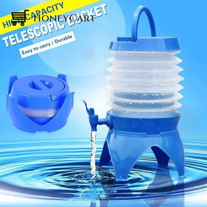 Collapsible Water Container With Spigot Blue / 5L