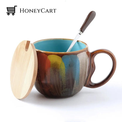 Collectible Colorful Handmade Coffee Mug Blue Mugs