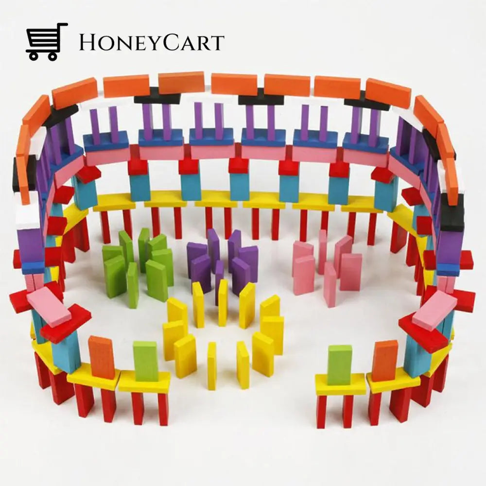 Colorful Domino Blocks Wooden Toys (120 Pcs)