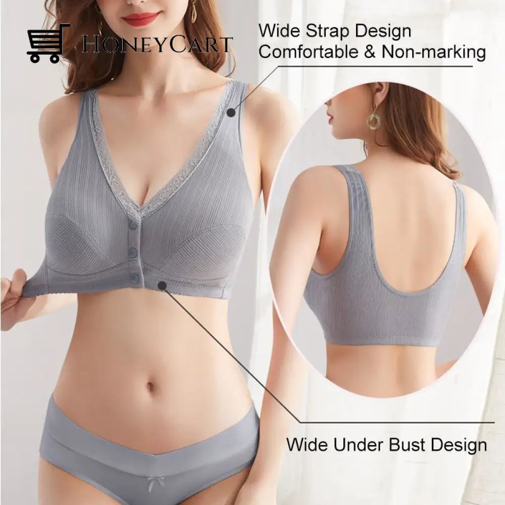 Comfortable Front Button Bra