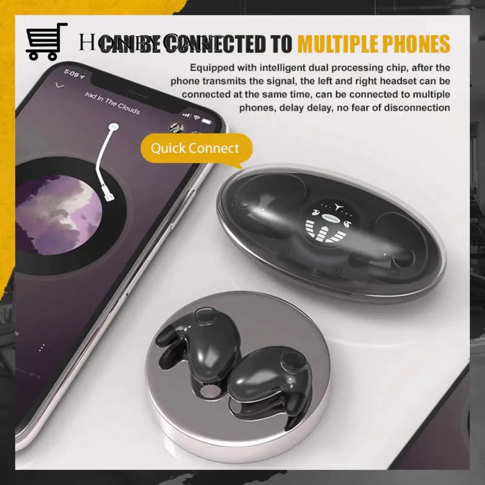 Comfortable Invisible Sleep Wireless Earphone Ipx5 Waterproof
