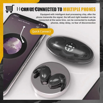 Comfortable Invisible Sleep Wireless Earphone Ipx5 Waterproof