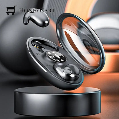 Comfortable Invisible Sleep Wireless Earphone Ipx5 Waterproof Black