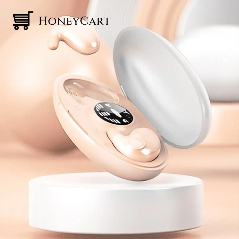 Comfortable Invisible Sleep Wireless Earphone Ipx5 Waterproof Pink