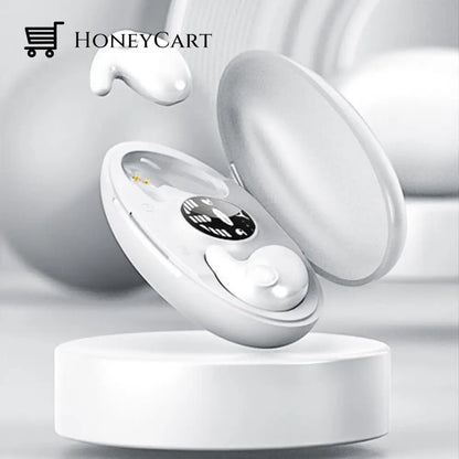 Comfortable Invisible Sleep Wireless Earphone Ipx5 Waterproof White