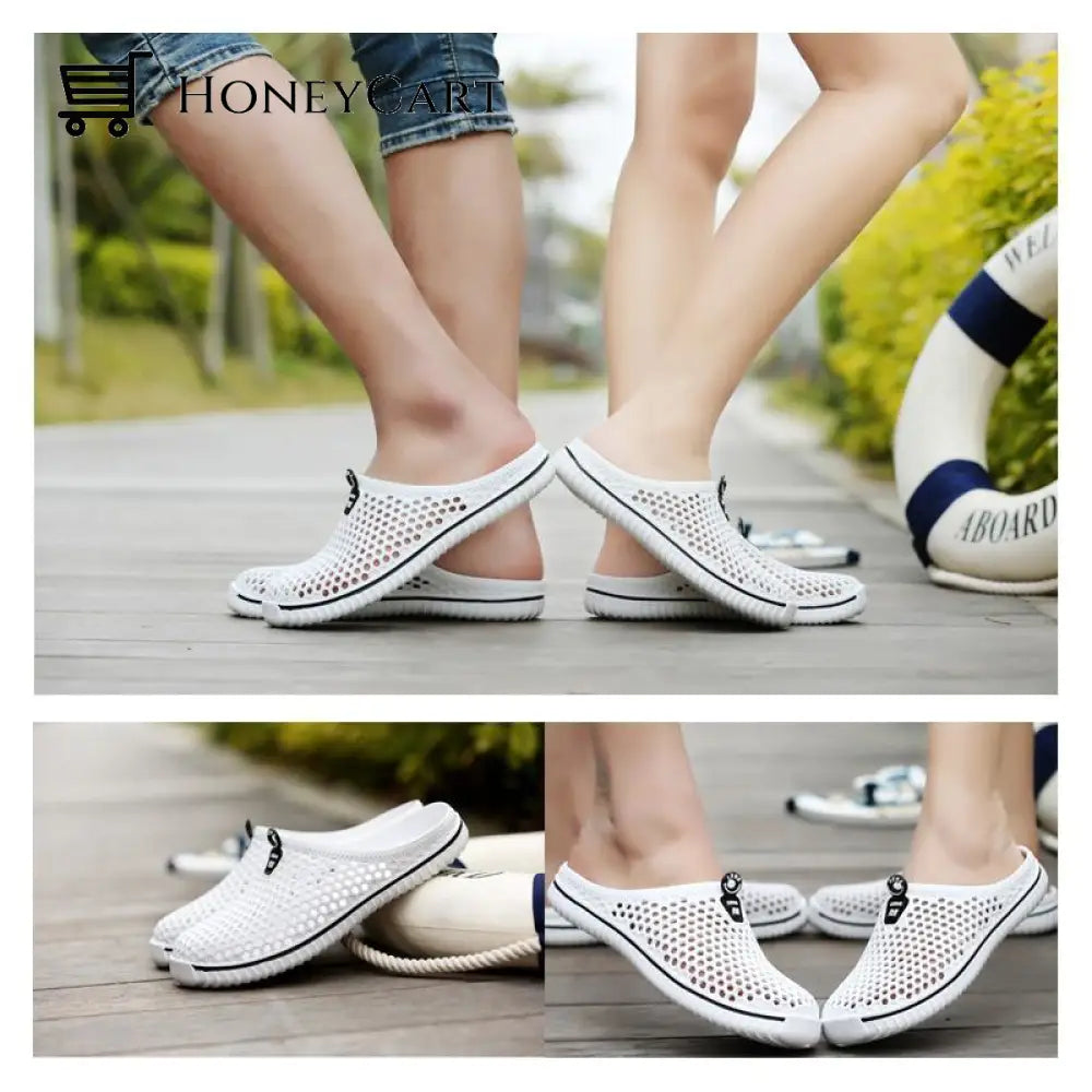 Comfortable Summer Slippers & Sandals White / 36 Shoes