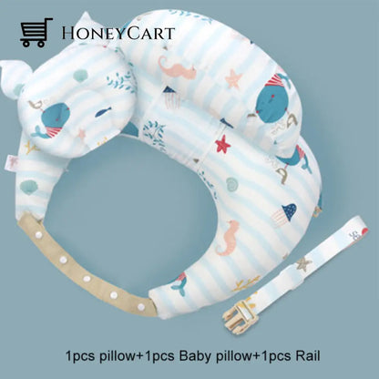 Comfy Baby Adjustable Nursing Washable Pillow B Seafloor Food