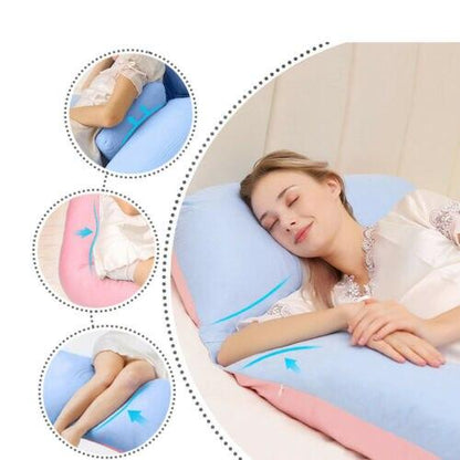 Sleeping Full Support Body Pillow - Ergonomic Design For Pregnancy, Shoulder & Back Pain