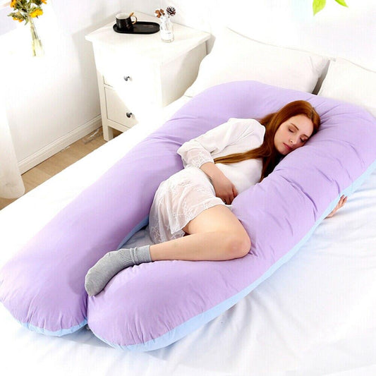 Sleeping Full Support Body Pillow - Ergonomic Design For Pregnancy, Shoulder & Back Pain