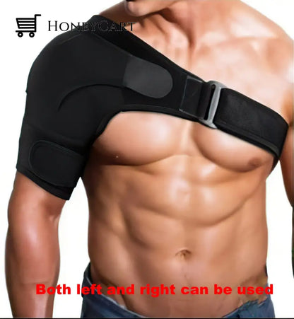 Compression Adjustable Shoulder Support Brace Black