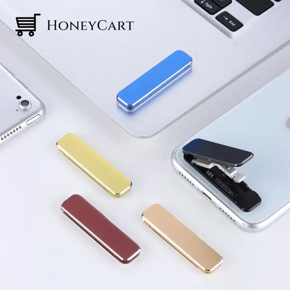 Concealed Portable Folding Ultra Thin Stick-On Adjustable Mobile Phone Holder Stand
