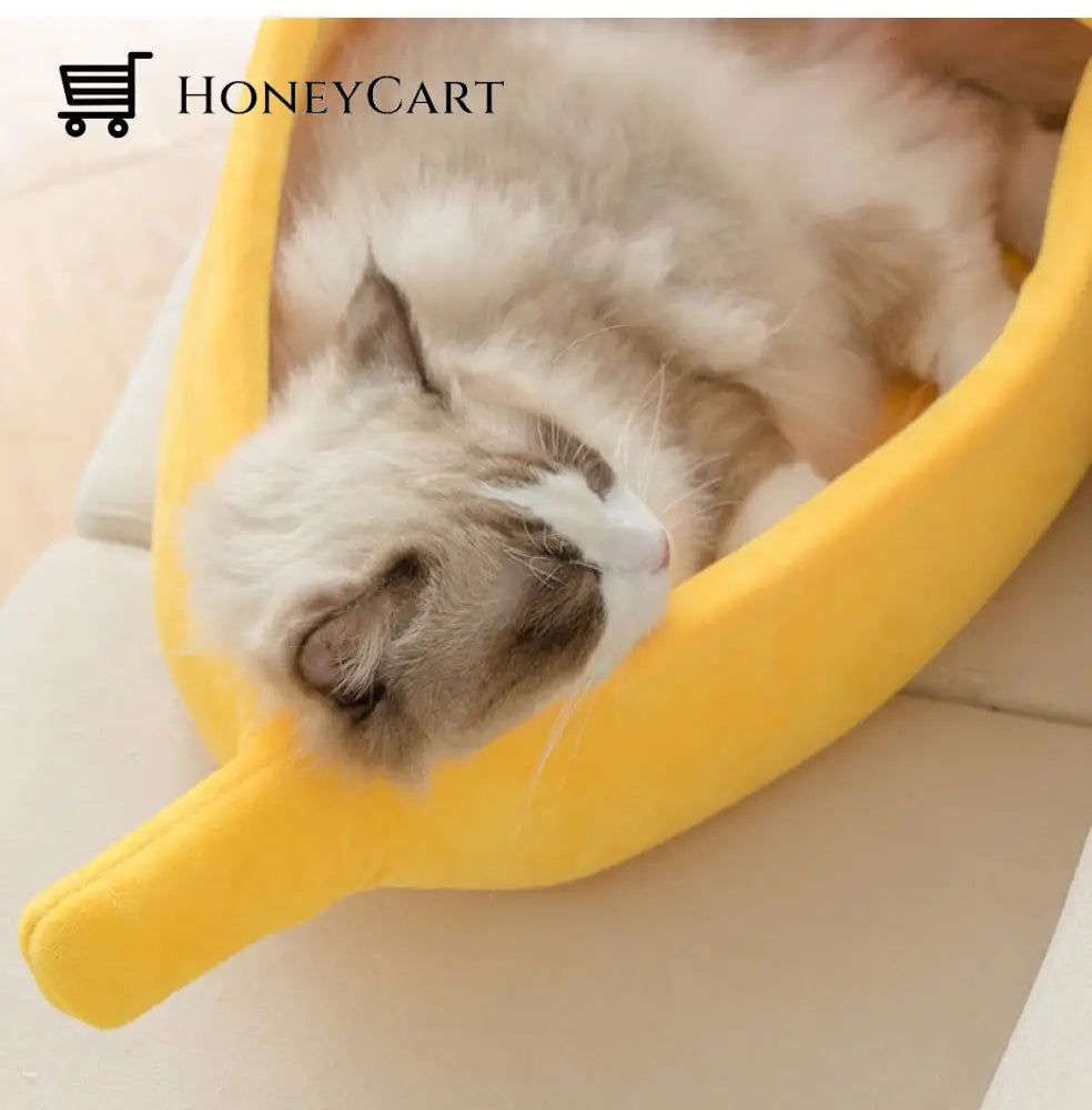 Cozy Banana Peel Cat Bed