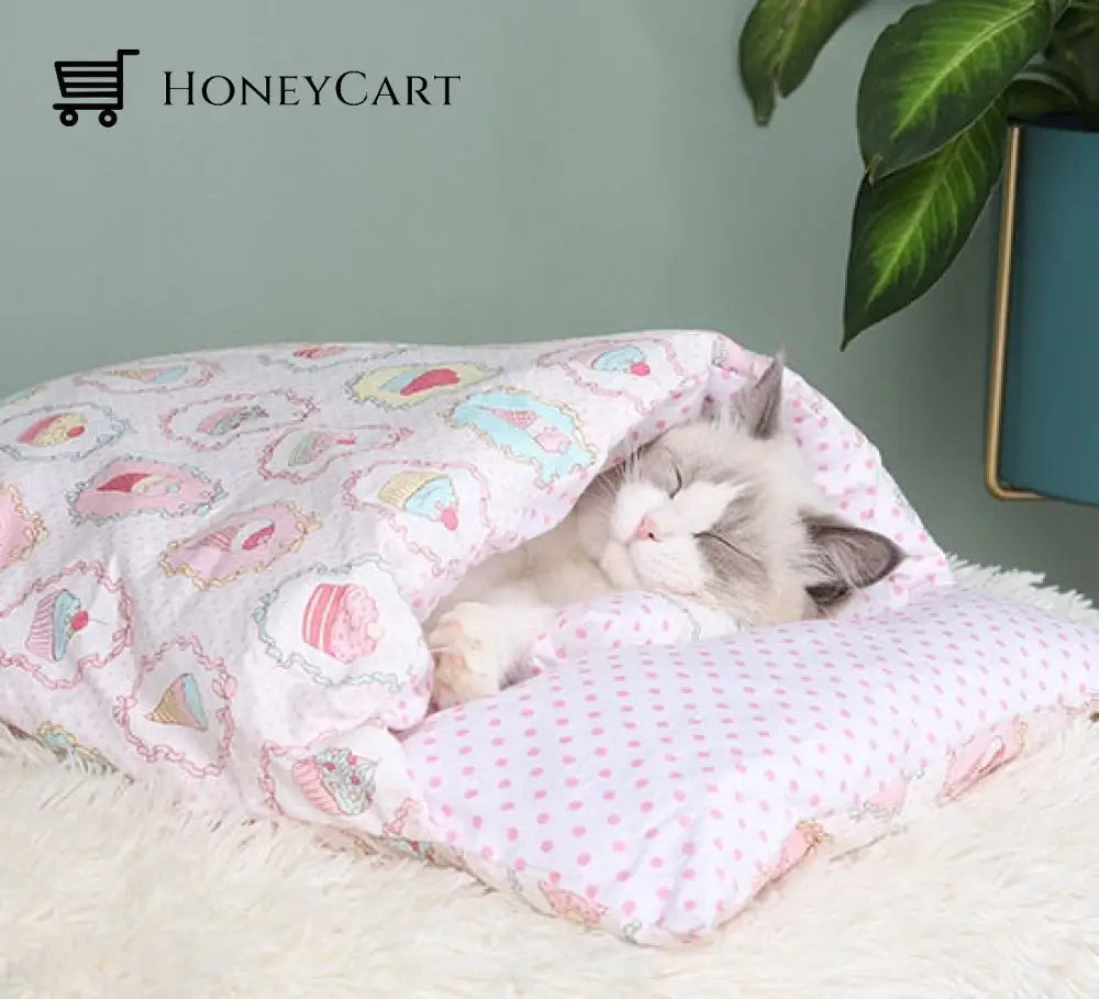 Cozy Cat Bed With Pillow Cake / S 45X30Cm