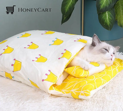 Cozy Cat Bed With Pillow Crown / S 45X30Cm