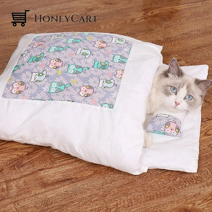 Cozy Cat Bed With Pillow Owl / S 45X30Cm