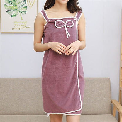 Plus Size 80-180 Catties  Wearable Bath Towel Sling Bathrobe Bath Skirt Thickened  Pure Cotton Absorbent