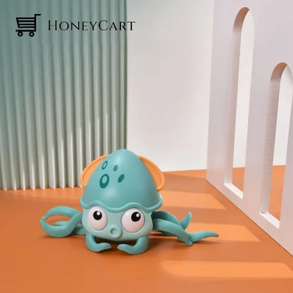 Crawling Crab Sensory Educational Toy Green Octopus