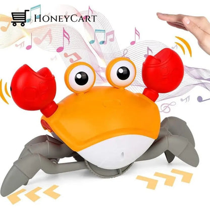 Crawling Crab Sensory Educational Toy Orange