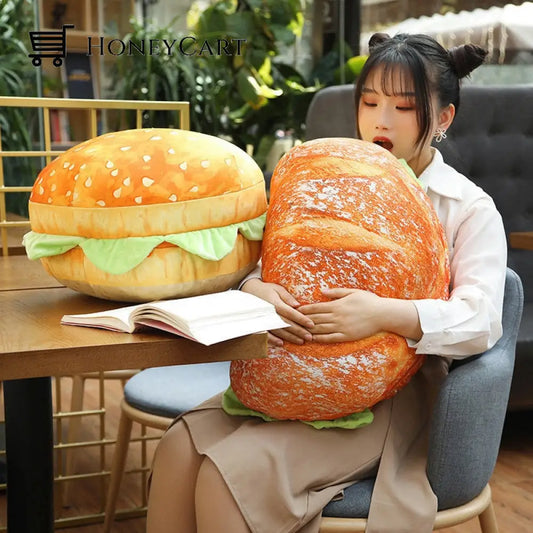 Creative Burger Bread Plush Toy 3D