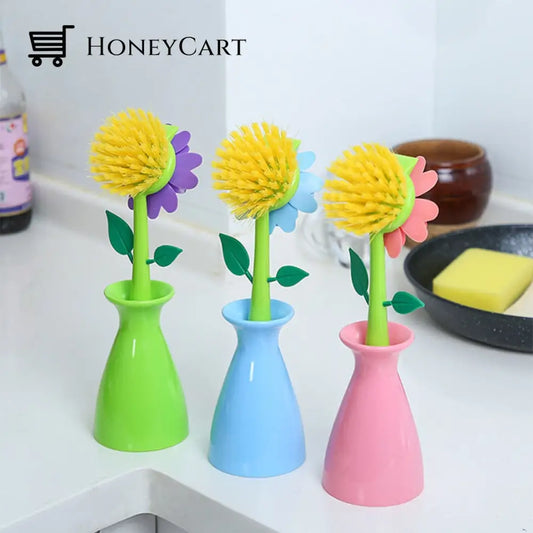 Creative Flower Pot Cleaning Brush Kitchen Scrapers