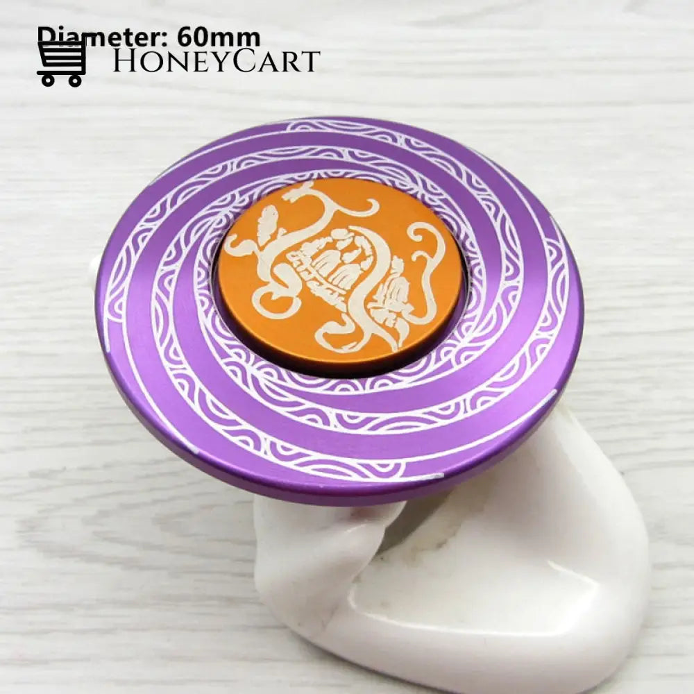 Creative Metal Ying Yang Fidget Spinner Diameter 60Mm10 Spinning Wheels