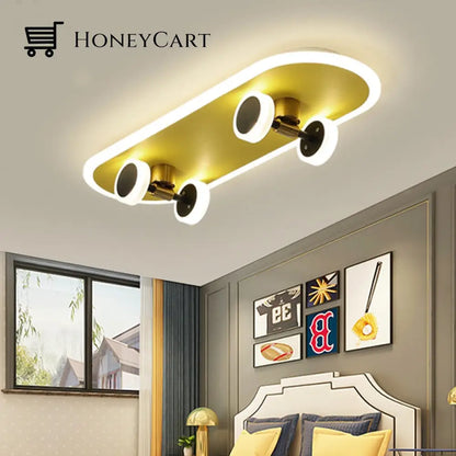 Creative Skateboard Nordic Led Ceiling Light Type-B-L60Xw20Xh7Cm / Remote Control Lamps
